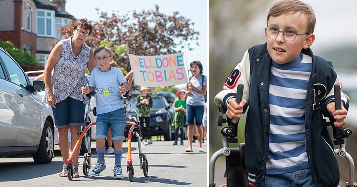 thubnail recovered 11.jpg?resize=1200,630 - 9-Year-Old With Cerebral Palsy Raises Over $50k By Completing A 26-Mile Marathon