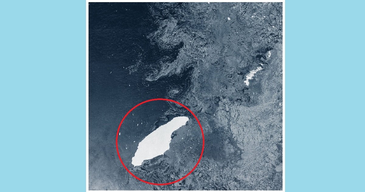 1 ice.jpg?resize=1200,630 - Le plus gros iceberg du monde est sur le point d'entrer en collision avec une île