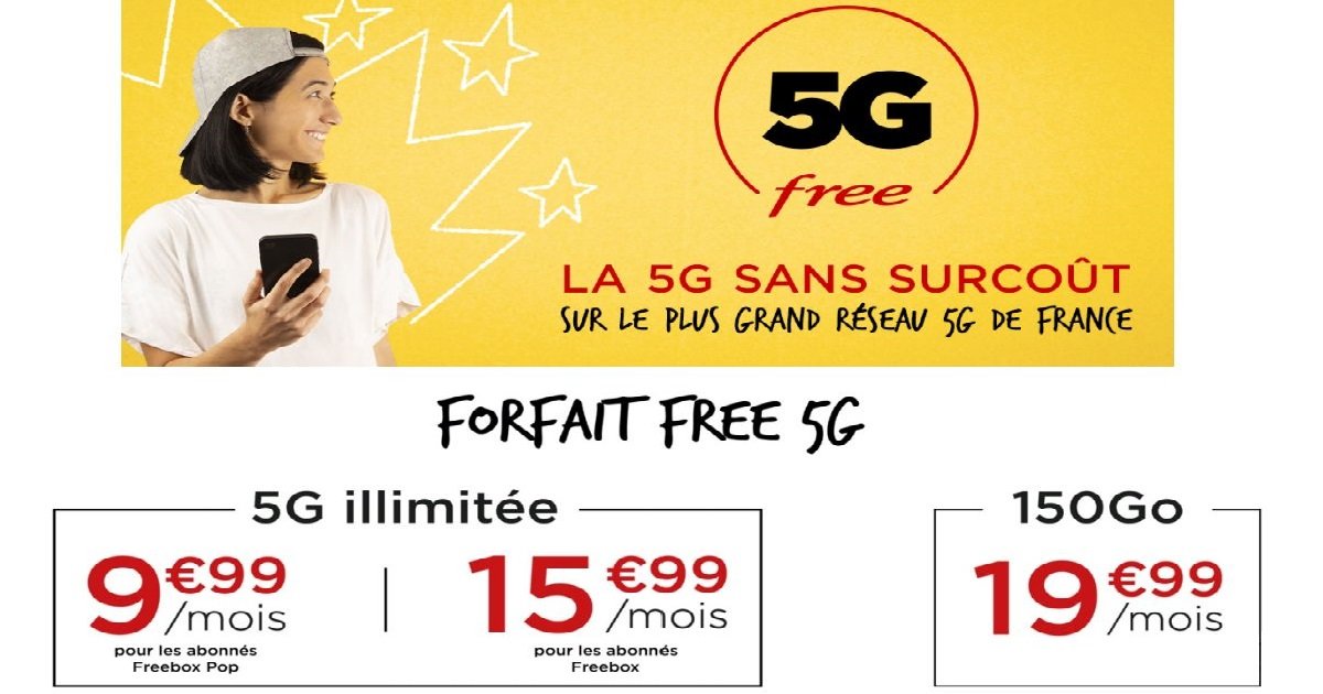 10 free.jpg?resize=412,275 - Pour les abonnés Free, la 5G sera ajoutée aux forfaits sans surcoût