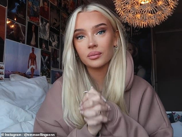 Candid: Emma Ellingsen, 19, from Tonsberg, Norway, opened up about being transgender in her latest YouTube video, saying people often tell her she doesn