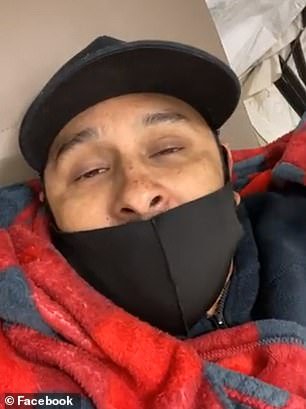 Mexican singer Jerry Demara is seen in a November 28 Facebook video wincing in pain while undergoing treatment at a hospital in California