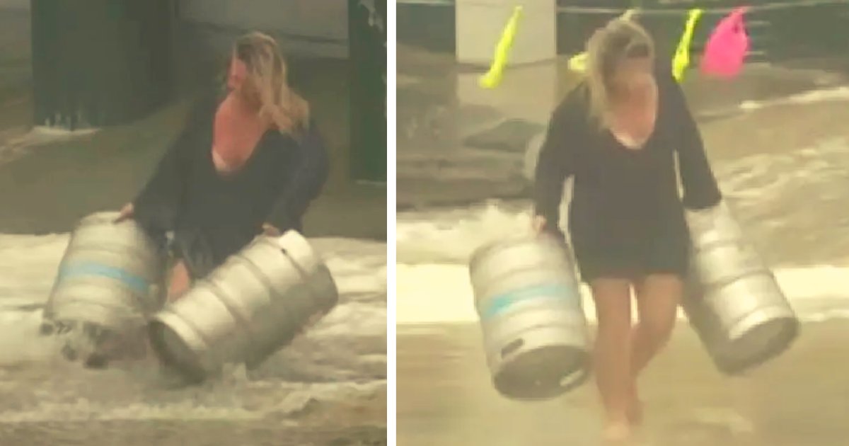 articulosportadas 49.png?resize=1200,630 - Muestran Cómo Una Mujer Se Lanza Al Océano Desesperada Por Recuperar Dos Barriles De Cerveza