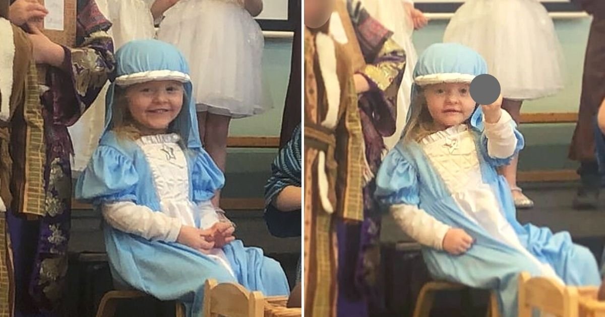 daisy6.jpg?resize=412,232 - 4-Year-Old Girl Flips The Bird While Playing Mother Mary During School Nativity Play