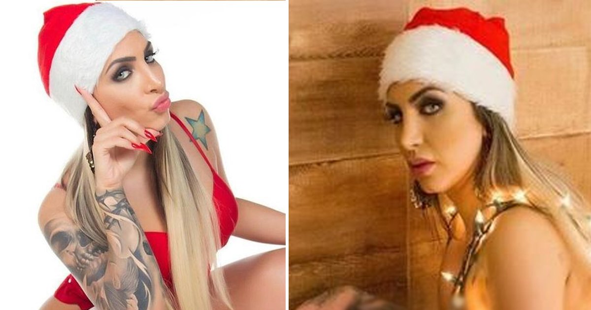 gasgag.jpg?resize=412,232 - Miss BumBum From Germany Turns Her Body Into A Christmas Tree