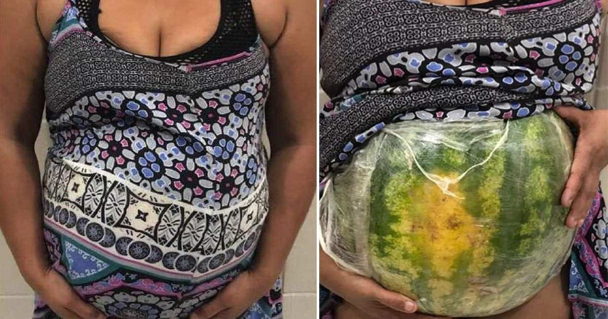 hadfasf.jpg?resize=1200,630 - Woman Busted For Faking Pregnancy To Smuggle Drugs In 'Watermelon Belly'
