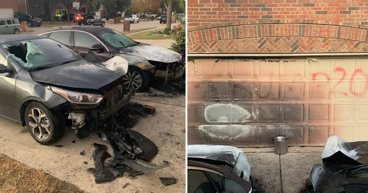 rewrwerwr.jpg?resize=412,232 - Texas Family Says Car Set On Fire, House Spray-painted In Response To Their BLM Yard Sign