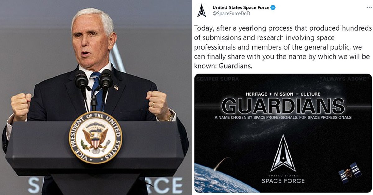 sdggshsh.jpg?resize=1200,630 - Mike Pence Announced That Space Force Members Will Be Called 'Guardians'