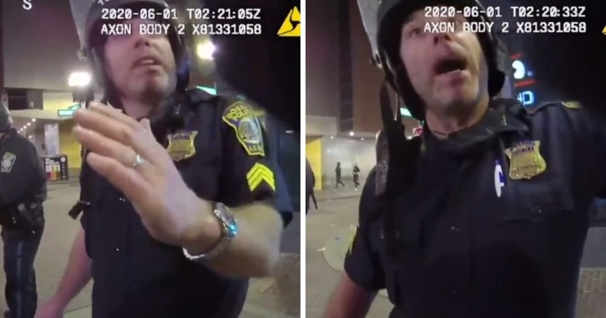 untitled design 10 4.jpg?resize=412,232 - Police Officer Laughs As He Admits To Hitting People With Car During Protest