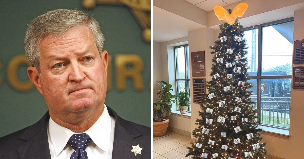 untitled design 3 5.jpg?resize=1200,630 - Police Decorate Christmas Tree With Mugshots; People Call Them 'Cruel' And 'Divisive'