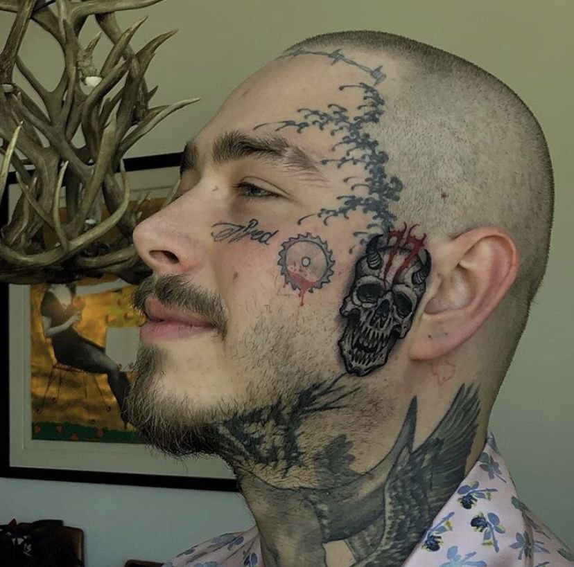 post malone shaves head