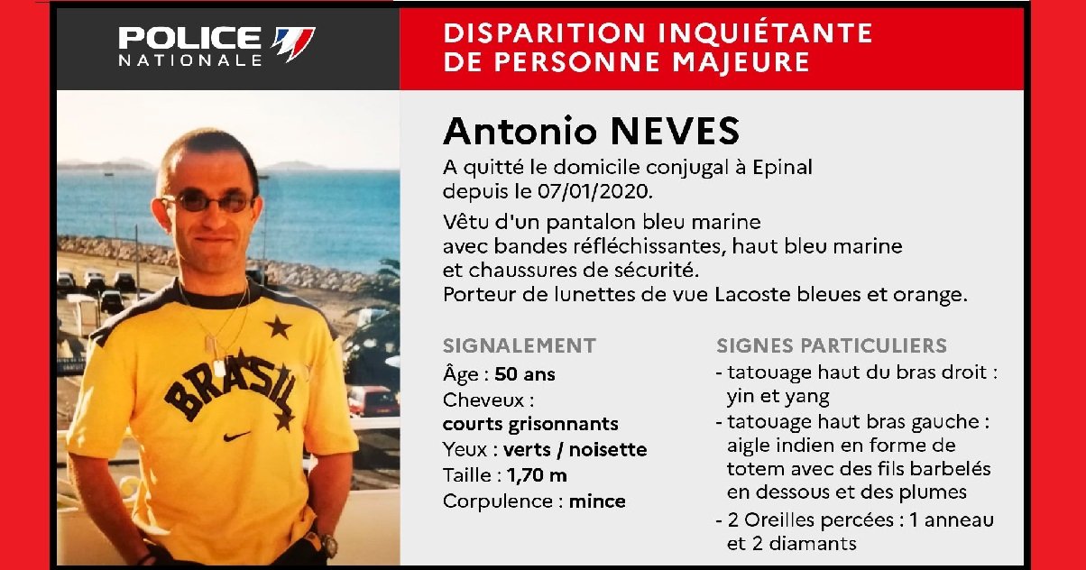 9 vosges.jpg?resize=1200,630 - Appel à témoins: où est passé Antonio Neves, porté disparu depuis ce mercredi ?