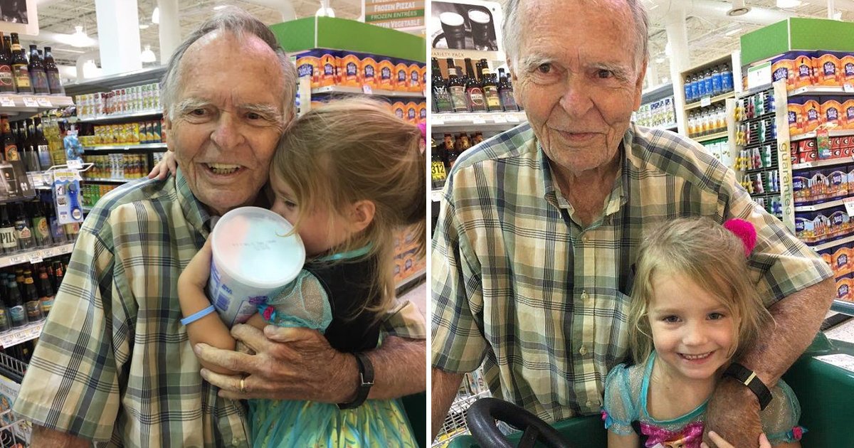aaaaaaaagg.jpg?resize=412,232 - Heart Melting Moment As 4-Year-Old Girl Befriends Elderly Widower At Grocery Store