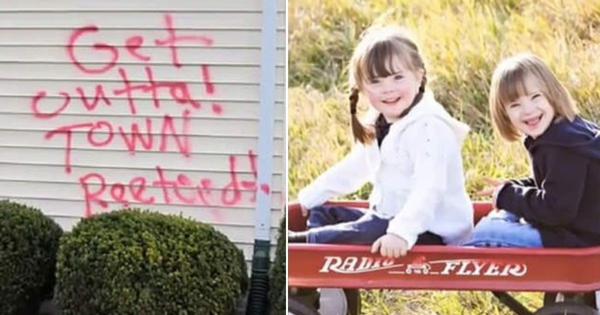 fgsdgsg 1 32.jpg?resize=412,232 - Vile Thugs Spray-Painted Hate Graffiti All Over Couple's House After They Adopted Two Sisters