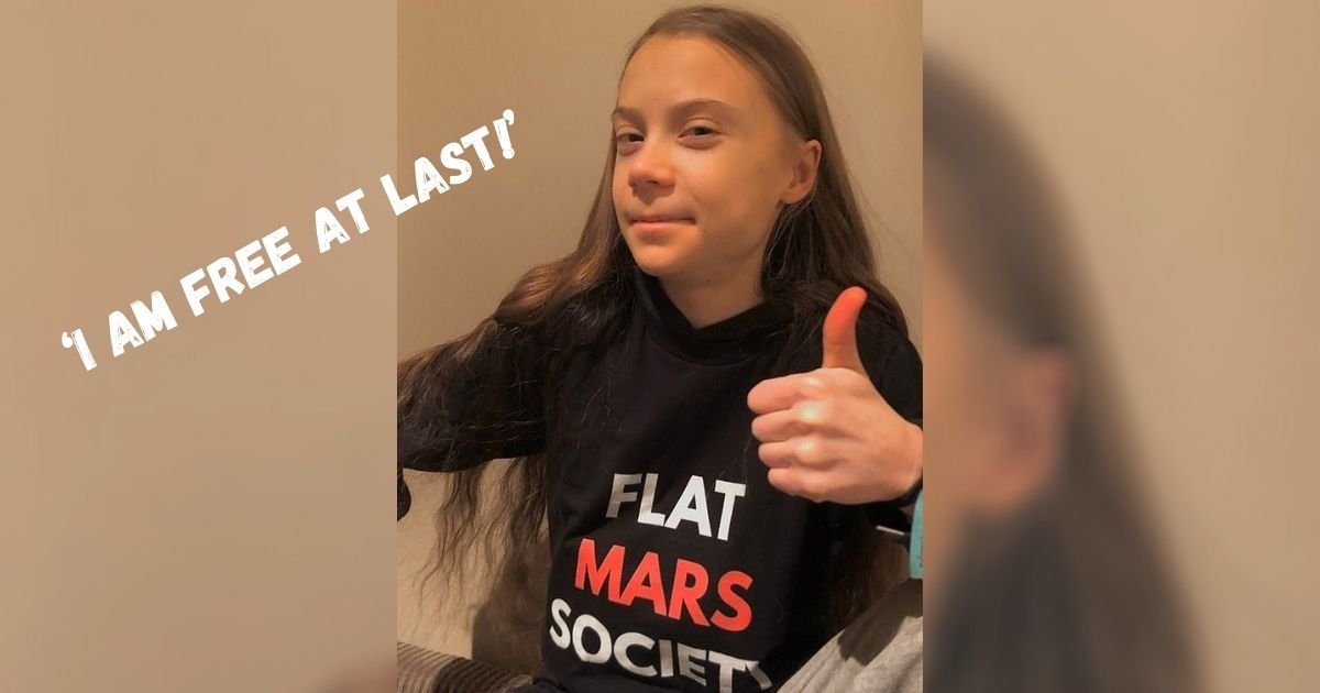 i am free at last.jpg?resize=412,275 - Greta Thunberg Says She Will Reveal ‘All Dark Secrets Behind Climate Conspiracy’ As She Jokes In Her Birthday Tweet