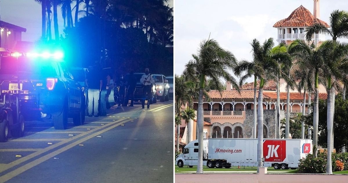 maralago5.jpg?resize=1200,630 - Palm Beach Police Detained A Man Outside Trump's Mar-a-Lago Residence As Moving Trucks Were Spotted Outside The Property