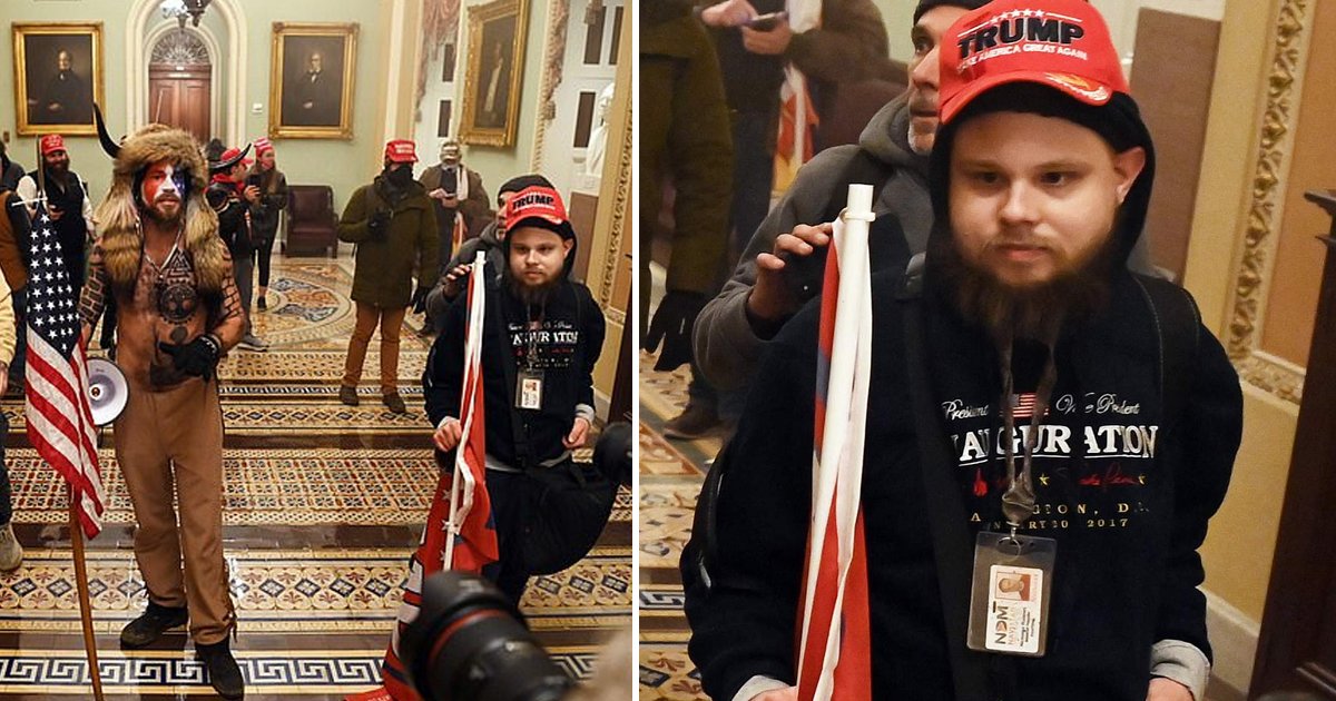 qwwwr.jpg?resize=1200,630 - Marketing Company Fires Trump Rioter Who Stormed Capitol Wearing 'Work Pass'