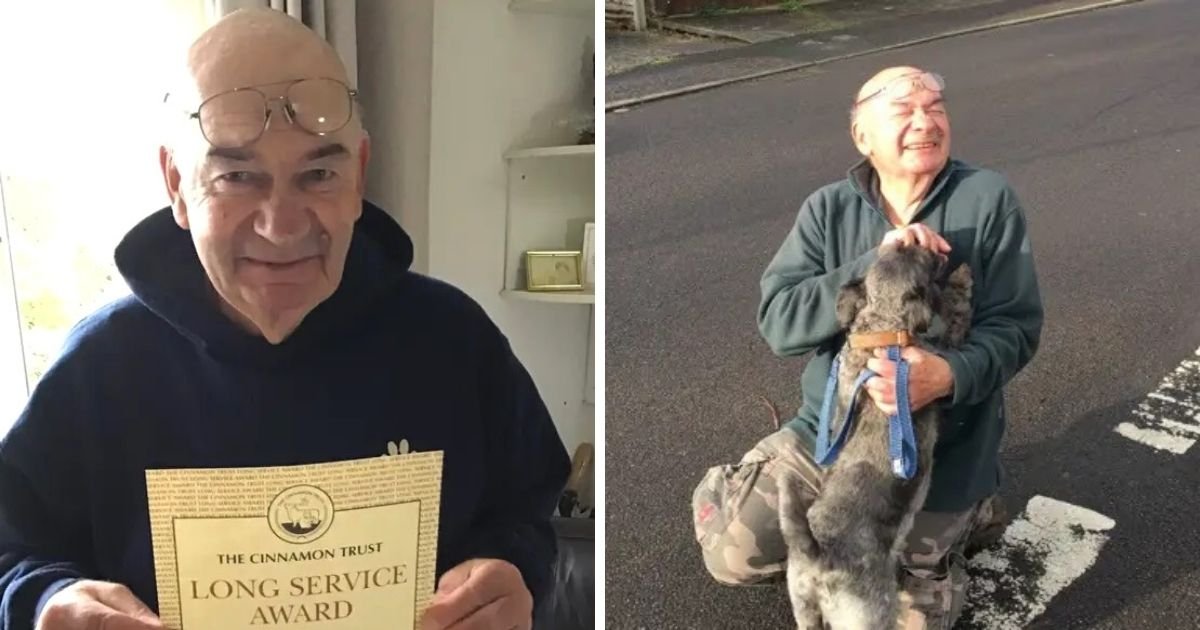 untitled design 12 3.jpg?resize=412,275 - 'Veteran With A Heart Of Gold' 74-Year-Old Man Receives Long Service Award After Walking Strangers’ Dogs For Years