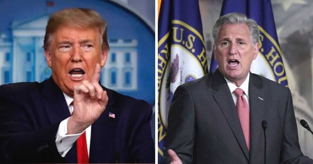 untitled design 13 2.jpg?resize=1200,630 - Trump Calls House Republican Leader Kevin McCarthy A 'P****' After Ten Republicans Vote To Impeach Him