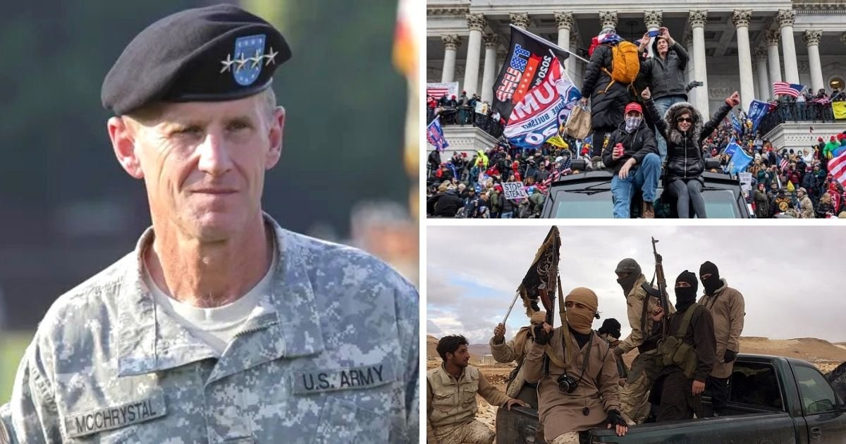 untitled design 14 1.jpg?resize=1200,630 - General McChrystal Compares Far-Right Extremists To Al-Qaeda As He Warns Of The Development Of A Dangerous Ideology