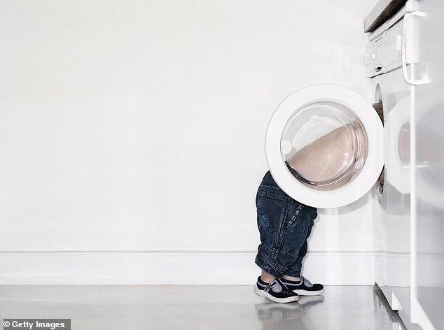 A small child has died after being found unresponsive in a front-loading washing machine in Christchurch, NZ. Washing machines are dangerous for small children (stock image)