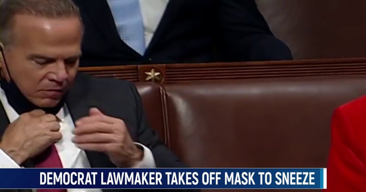 fgsdgsg 1 3 1.jpg?resize=412,232 - Video Shows Congressman 'Removing Mask' To Sneeze Into His Hand On House Floor