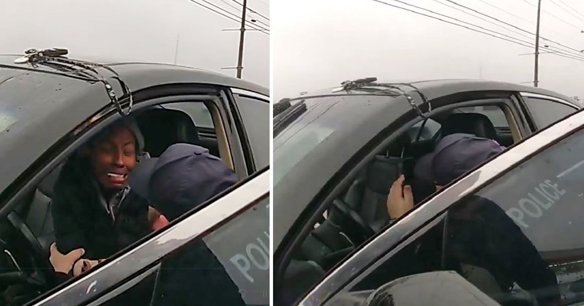 gsgggg.jpg?resize=412,232 - Heartwarming Bodycam Footage Shows Cop Hugging Scared Suspect After Chase