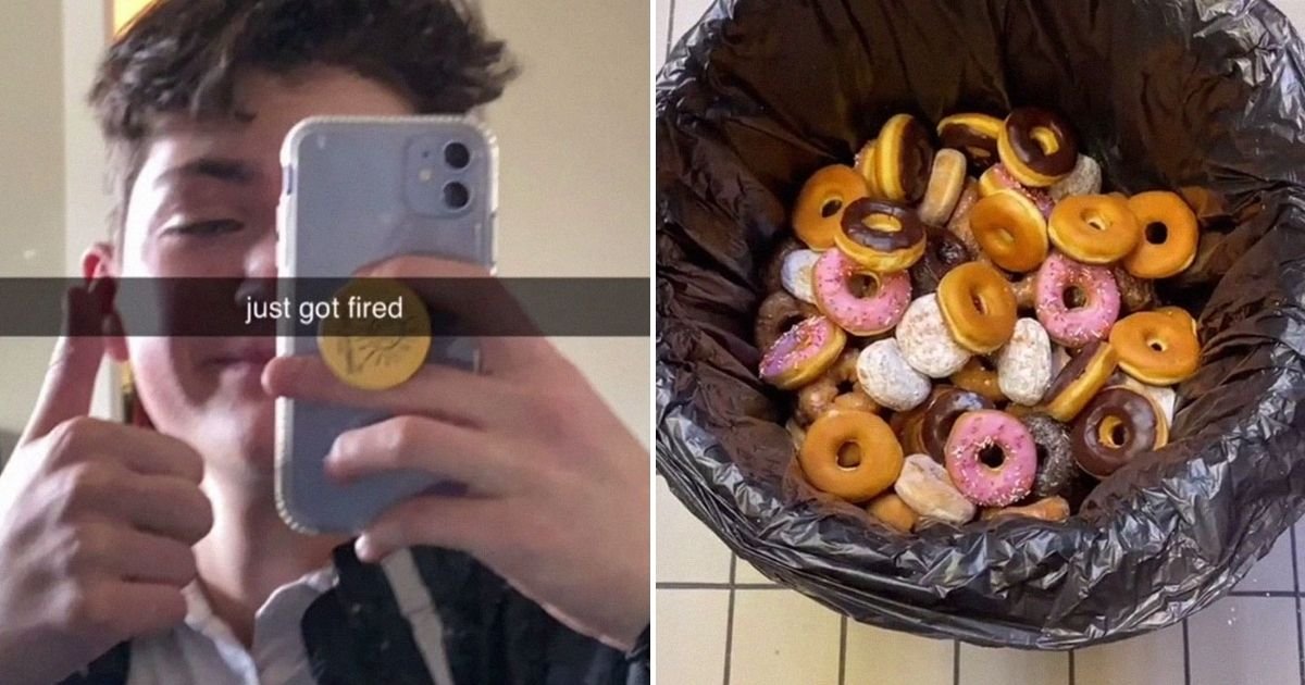 image credits bryanjohnston12.jpg?resize=1200,630 - Teen Cannot Stand Throwing A Lot Of Donuts At His Job So He Gave It To The Homeless But Gets Fired In Return