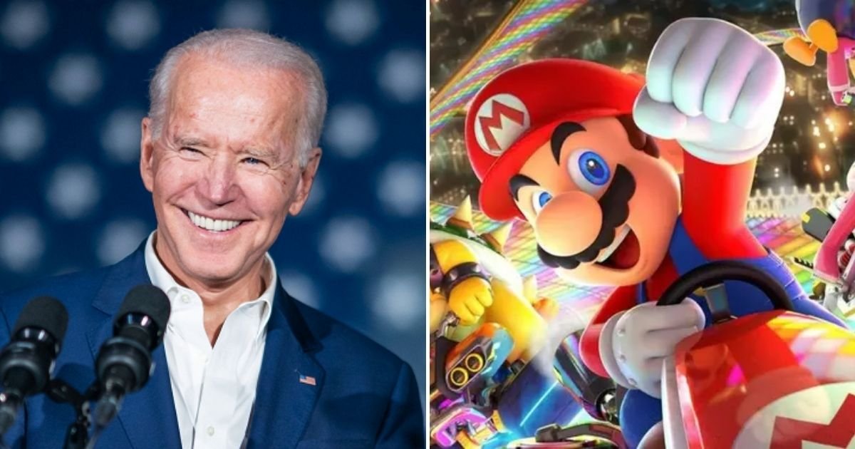 joe5.jpg?resize=412,232 - President Joe Biden Plays Mario Kart With Grandchildren After Donald Trump Was Acquitted