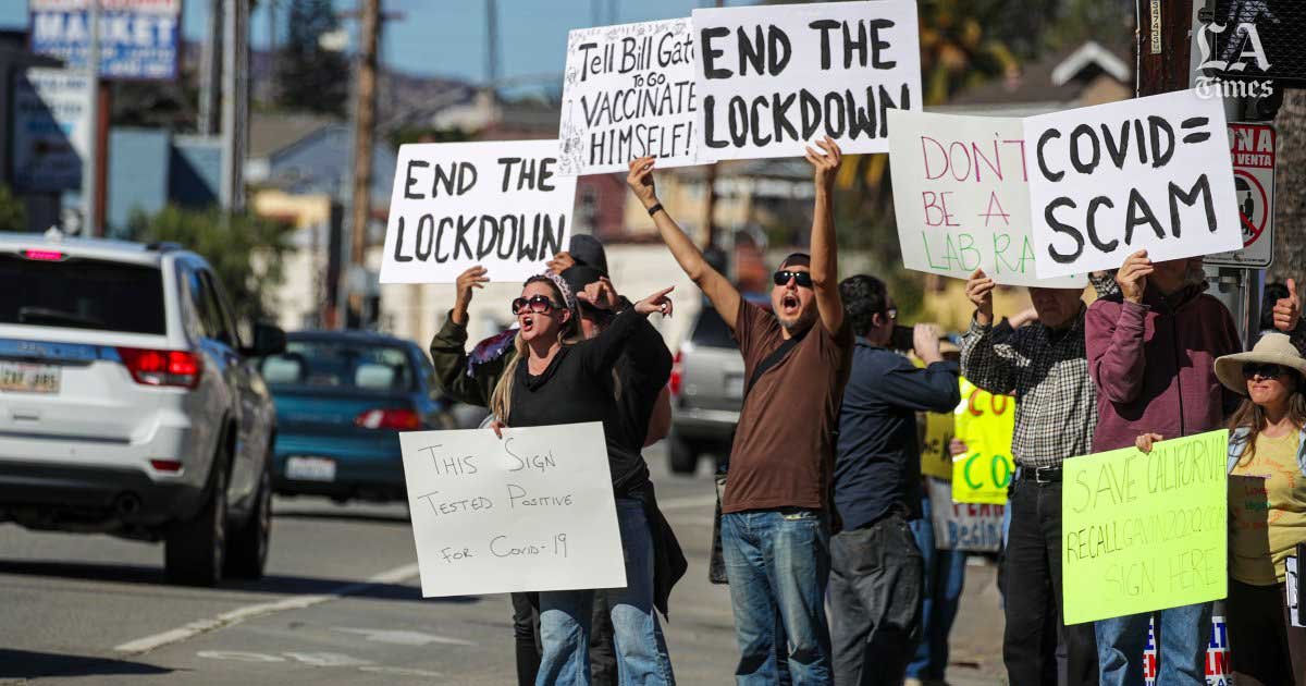 latimes.jpg?resize=412,275 - Anti-Vaxxer Protesters Shuts Down Dodger Stadium