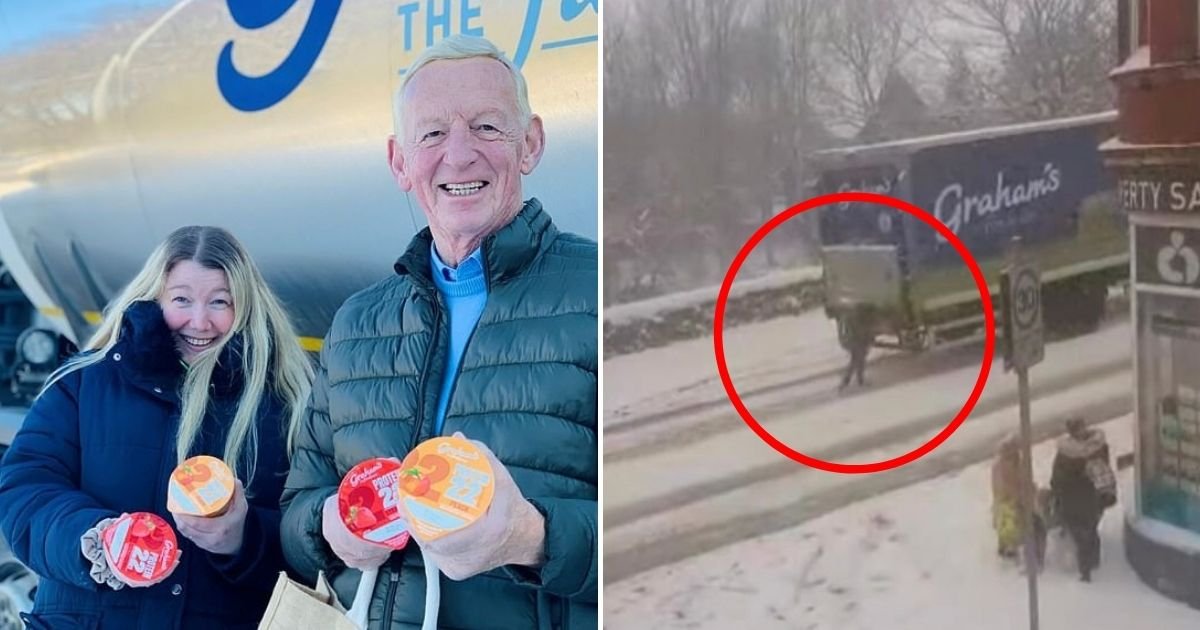 mother.jpg?resize=412,232 - Mother-Of-Three Is Rewarded A Year's Free Supply Of Milk After She Pushed A Huge Truck Up A Snowy Hill