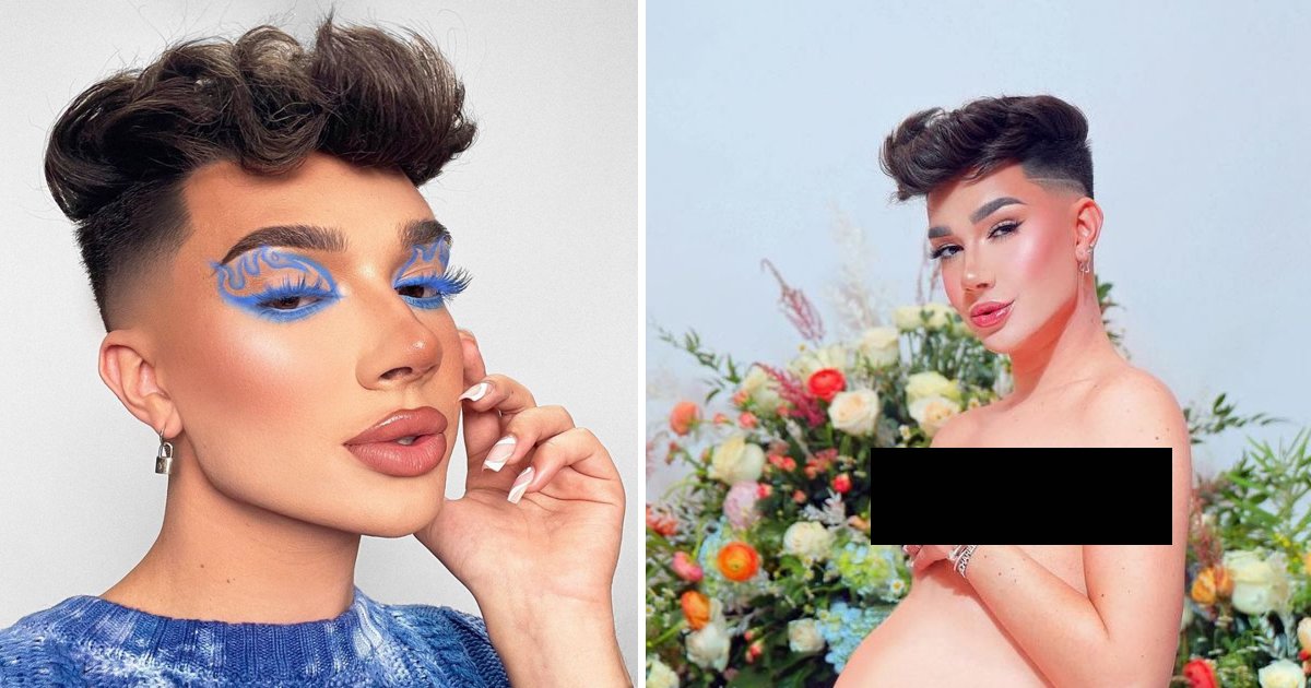 sdgsgsg.jpg?resize=412,275 - James Charles Sparks Outrage Cradling Baby Bump In New 'Pregnancy' Photo Shoot