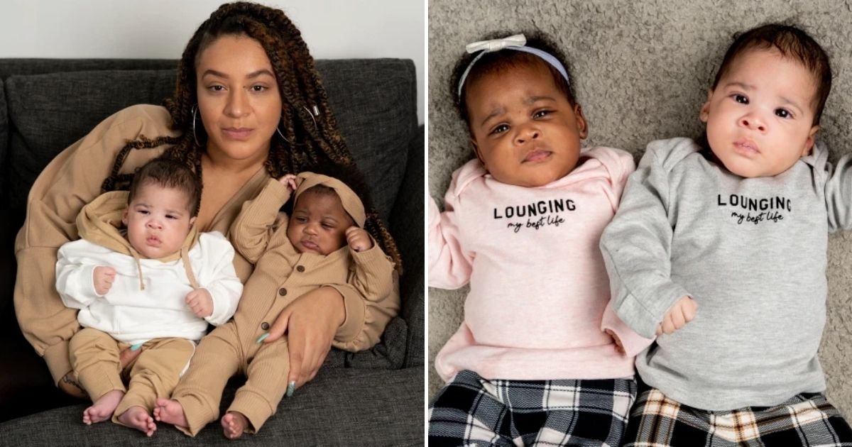 twins6.jpg?resize=1200,630 - Proud Mom Reveals Surprise After Miracle Mixed Race Twins Were Born With Different Skin Tones And Hair