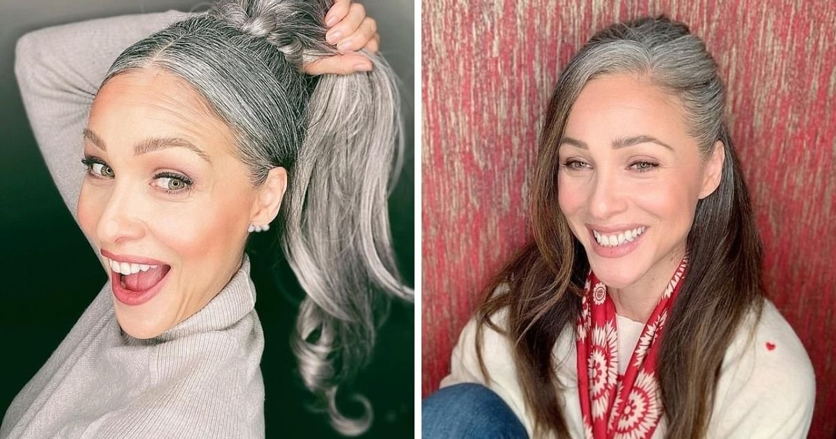 untitled design 14 5.jpg?resize=1200,630 - Woman Is 'Happier Than Ever' After Embracing Grey Hair Following Decades Of Dyeing That Dried Her Locks