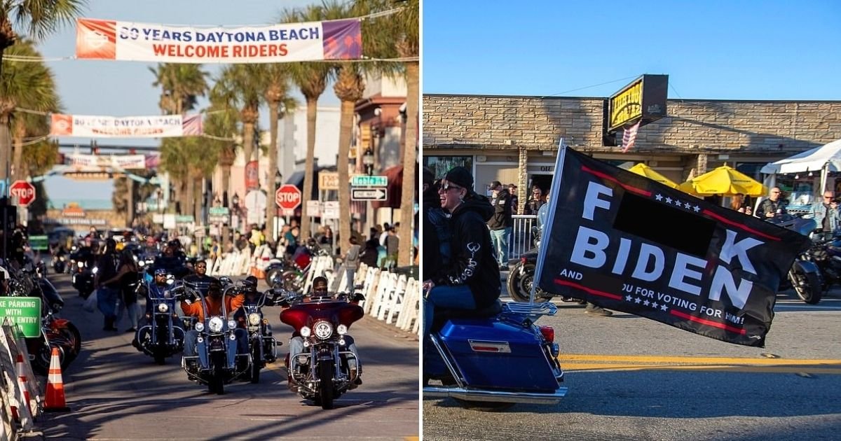 daytona5.jpg?resize=412,275 - Tens Of Thousands Maskless Bikers Rolled Into Daytona Beach With Defiant Message For President Biden And His National Mask Mandate