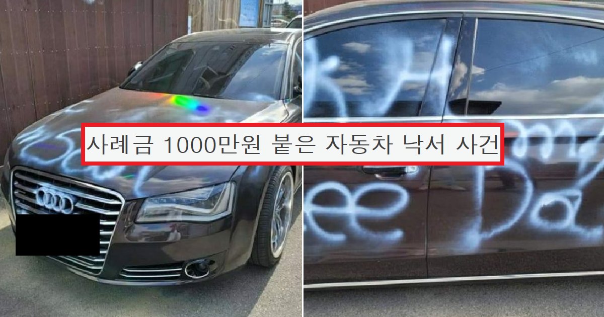 eca09cebaaa9 ec9786ec9d8c 46.png?resize=412,275 - "범인 잡으면 사례금 1000만원 드려요"...커뮤니티 폭발한 아우디 낙서 사건