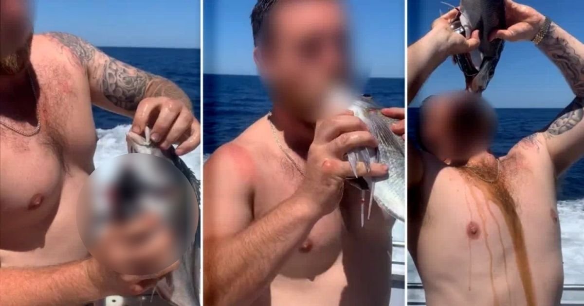 fish5.jpg?resize=1200,630 - Man Drinks Whiskey Through Lips Of A FISH In A Viral Video And Leaves People In ‘Disgust’
