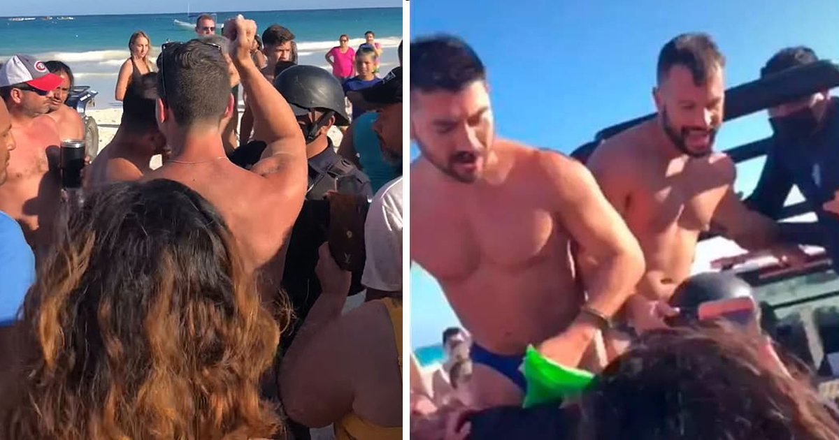 gsgggsss.jpg?resize=412,275 - Gay Couple Handcuffed By Cops For 'Kissing' On Tulum Beach