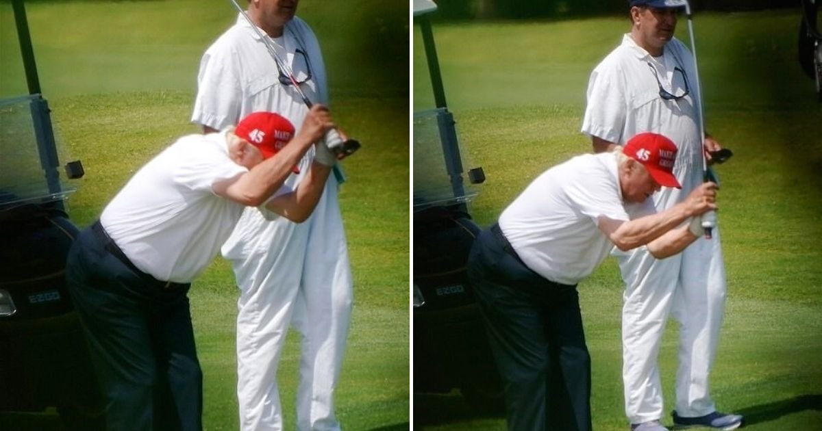 trump5.jpg?resize=412,275 - 'Angry' Donald Trump SMASHES Club Into The Ground While Playing With Fellow Golfers Including Bryson DeChambeau
