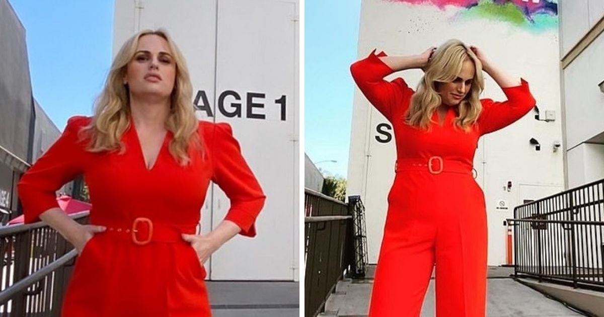 untitled design 9 1.jpg?resize=412,232 - Rebel Wilson Shows Off Her Stunning Figure In Red Jumpsuit After Losing Over 60 Pounds