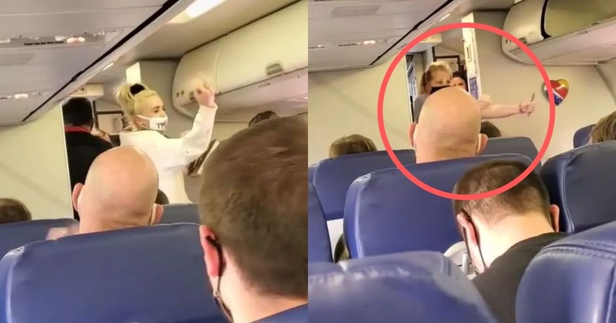 1 17.jpg?resize=1200,630 - Southwest Flight Attendant & Passengers Celebrate When Anti-Mask Couple Were Kicked-Off The Flight