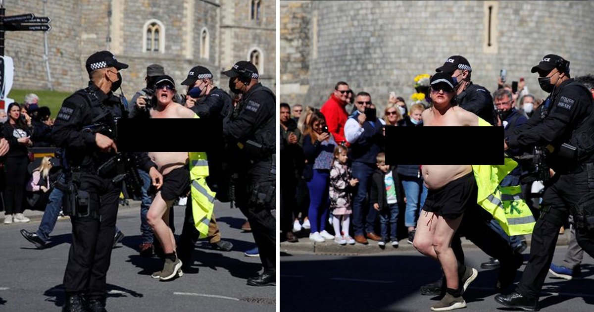 ggsgsgs.jpg?resize=412,232 - T*PLESS Woman Arrested While Protesting Outside Prince Philip's Funeral At Windsor Castle