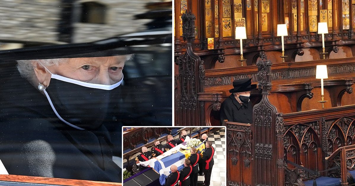 The Queen Wipes Away A Tear As She Sits Alone At Her Beloved Prince Philips Funeral Small Joys