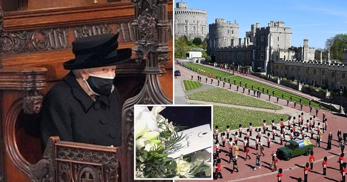 note9.jpg?resize=1200,630 - The Queen's Final Goodbye To Husband Prince Philip: She Leaves Handwritten Note On His Coffin Alongside Roses And Lilies