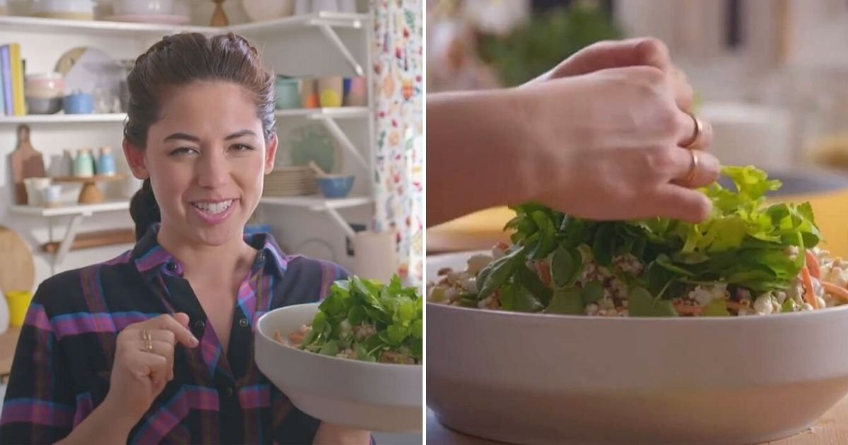 salad5.jpg?resize=1200,630 - Woman Sparks Outrage After Presenting Her 'Popcorn Salad' On Food Network Show
