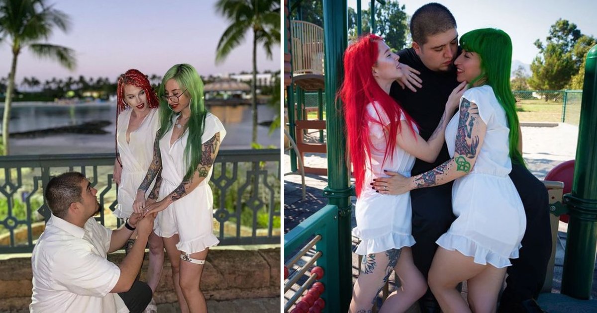 Polyamorous Throuple Indulges In Three Way Marriage With Both Brides