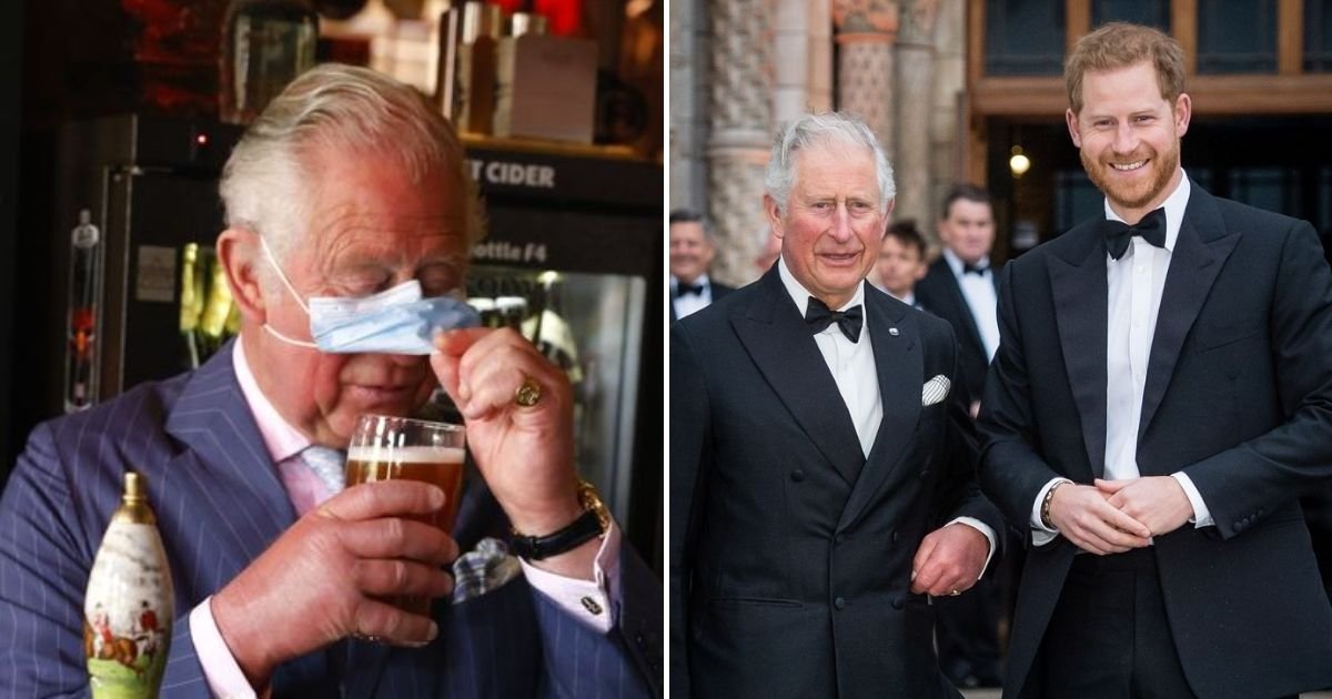 charles5.jpg?resize=1200,630 - Prince Harry's Father Laughs Off His Remarks As He Struggles To Drink A Glass Of Beer