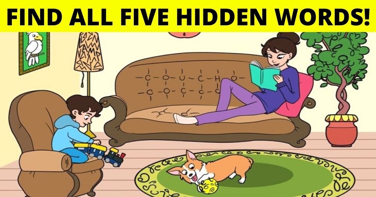 find all five hidden words.jpg?resize=412,232 - Can You Pass This High IQ Test By Finding ALL Five Hidden Words In The Picture?