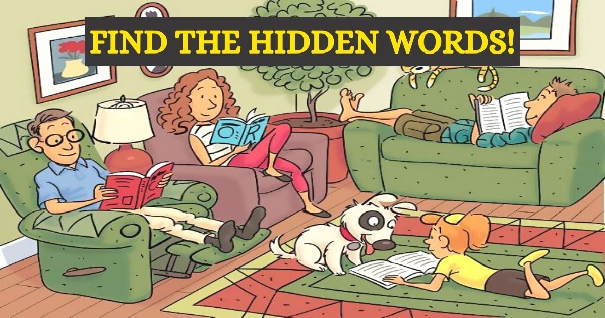 find the hidden words.jpg?resize=412,275 - How Fast Can You Find All SIX Words Hidden In This Picture Of A Family