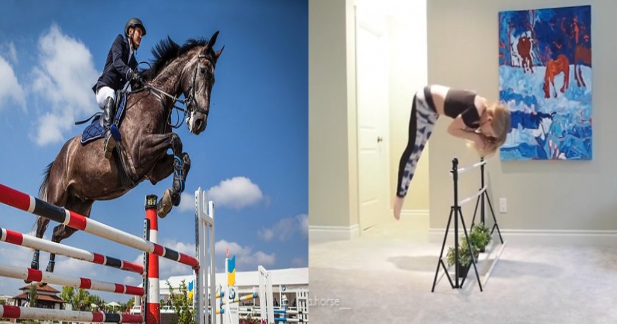 jumpinghorse.png?resize=1200,630 - 【映像あり】 馬のようにハードルを飛び越える少女の映像が半端なかった！？「運動神経えぐい…」