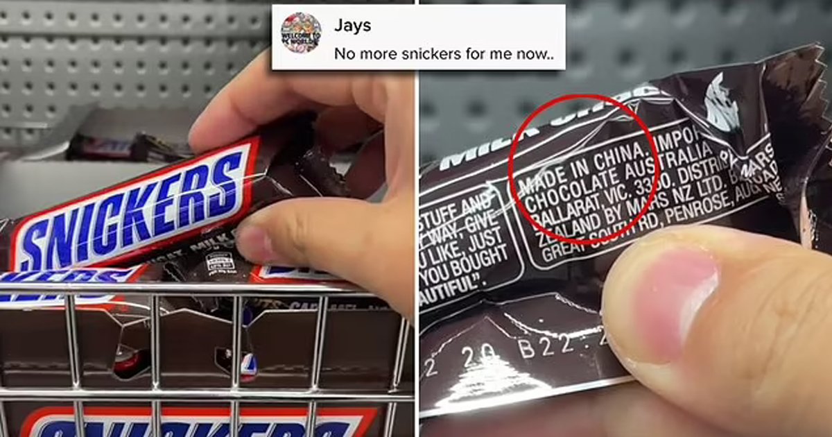 t2 25.jpg?resize=1200,630 - SNICKERS Chocolate Boycott Begins As New TikTok Video Shows It Being Made In China